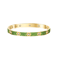 [Okajuri Jewelry]2026 PAVE GEMSTONE LOVE BRACELET 6.1MM 10 DIAMONDS