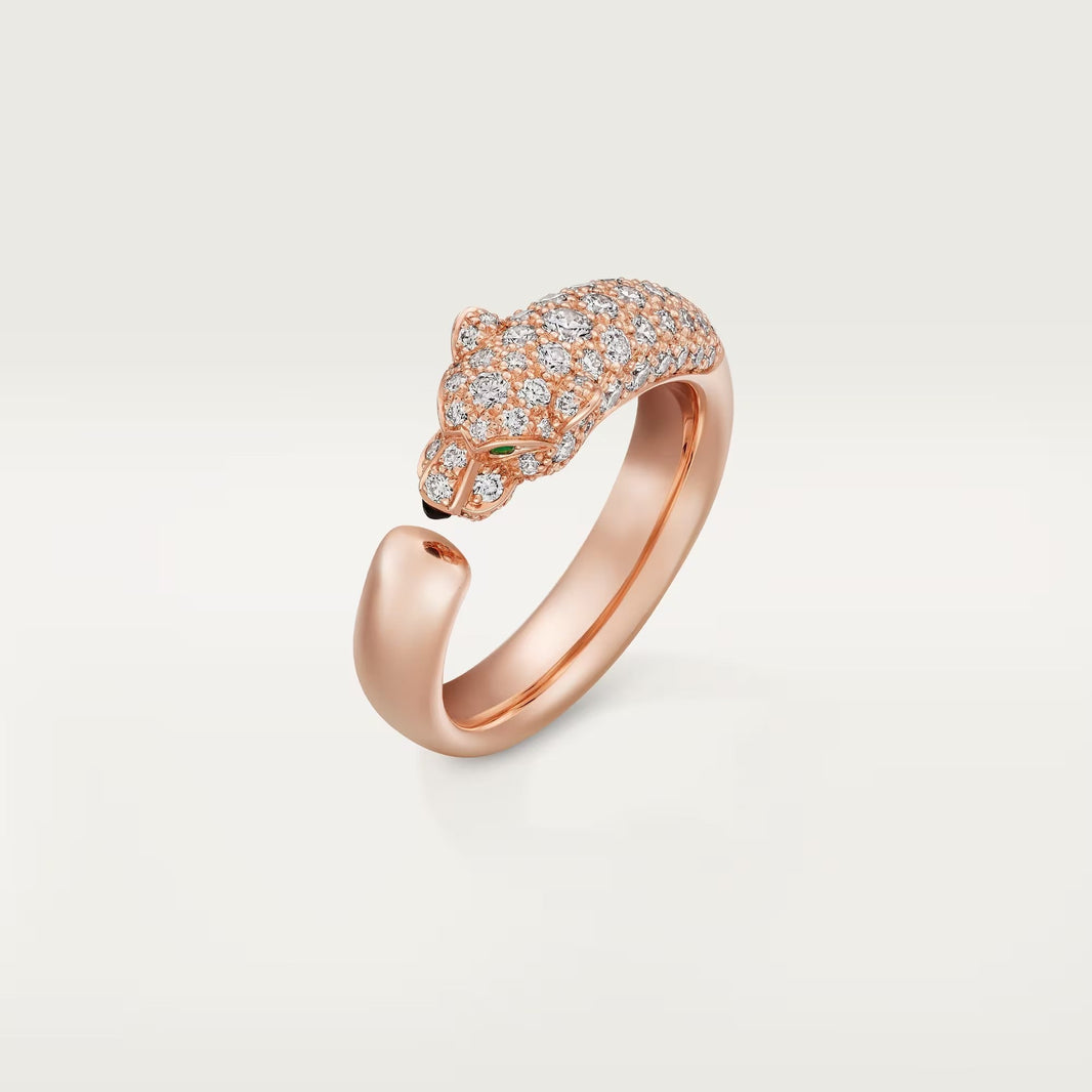 [Luxe Jewelry]PANTHERE HALF DIAMOND SMALL RING