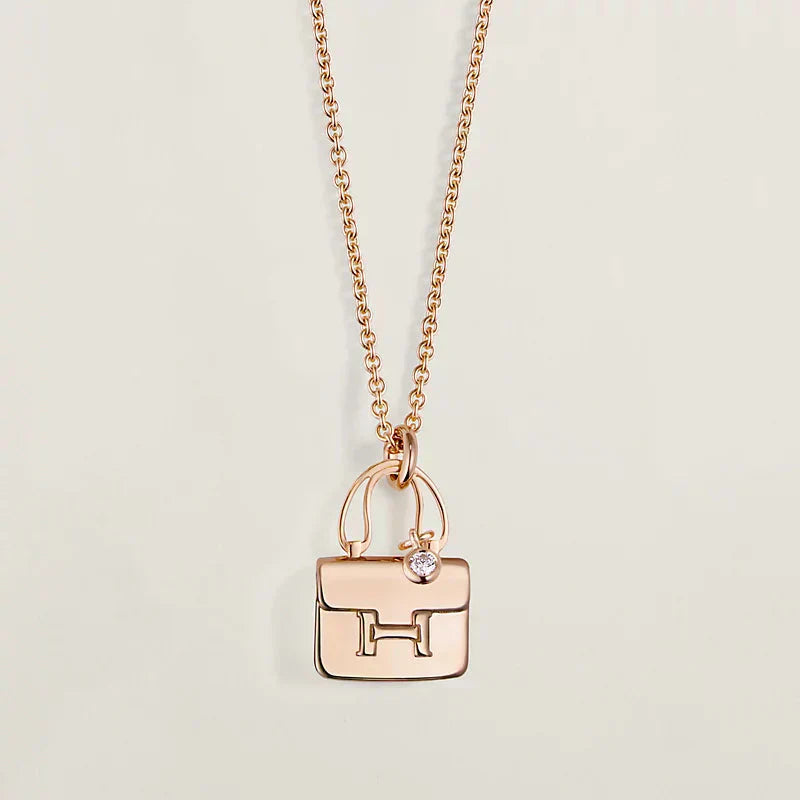 [LUXE NOBLE]AMULETTE PEDANT ROSE GOLD NECKLACE