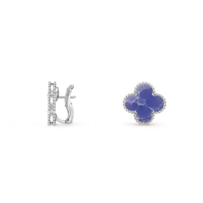 [LUXE NOBLE]CLOVER SILVER 15MM MOP EARRINGS COLLECTION