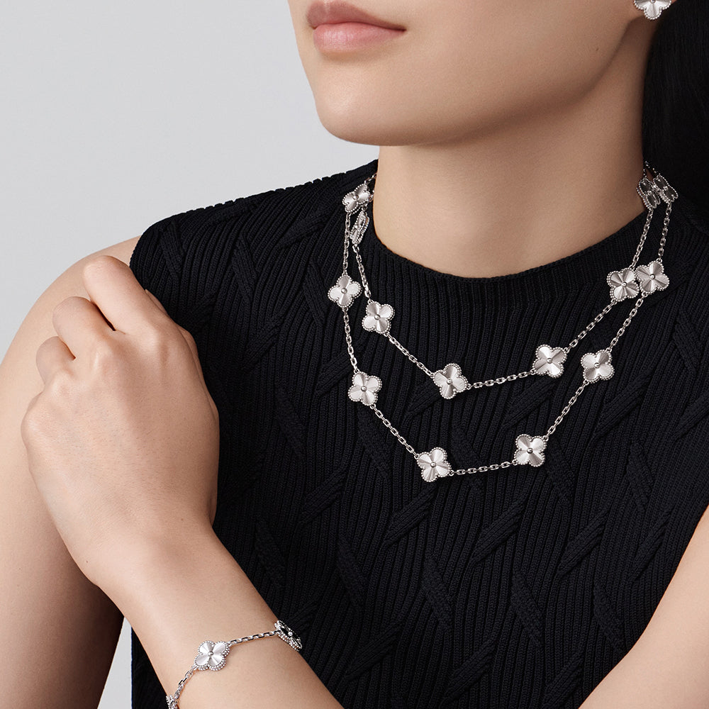 [LUXE NOBLE]クローバー 20モチーフ ダイヤモンド シルバー