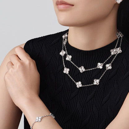 [LUXE NOBLE]クローバー 20モチーフ ダイヤモンド シルバー