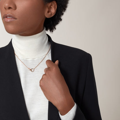 [Luxe Jewelry]LOVE DOUBLE RING NECKLACE