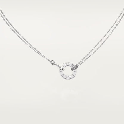 [Luxe Jewelry]LOVE NECKLACE 16MM 2 DIAMONDS