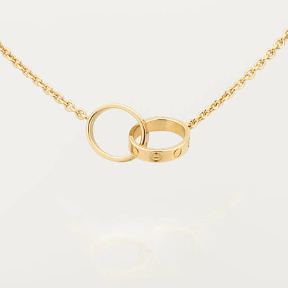 [Luxe Jewelry]LOVE DOUBLE RING NECKLACE