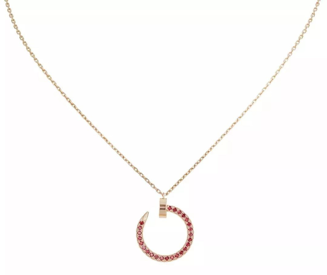[LUXE NOBLE]JUSTE NECKLACE GOLD RED DIAMONDS