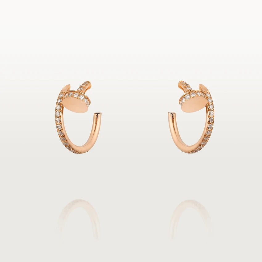 [LUXE NOBLE]JUSTE EARRINGS 12.75MM PINK GOLD DIAMOND