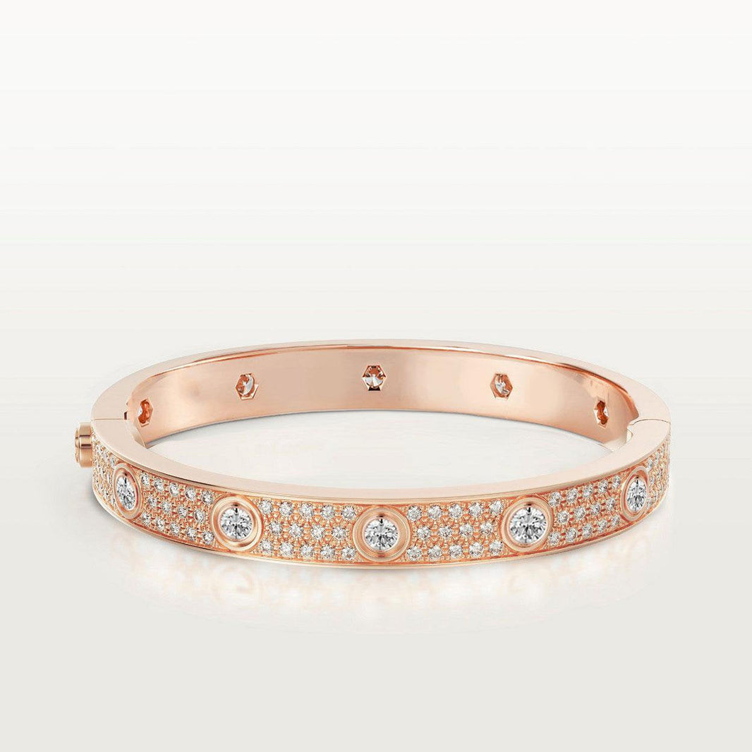 [LUXE NOBLE]LOVE BRACELET 6.1MM DIAMOND-PAVED 10 BIG DIAMONDS