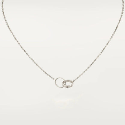 [LUXE NOBLE]LOVE NECKLACE PINK GOLD AND SILVER