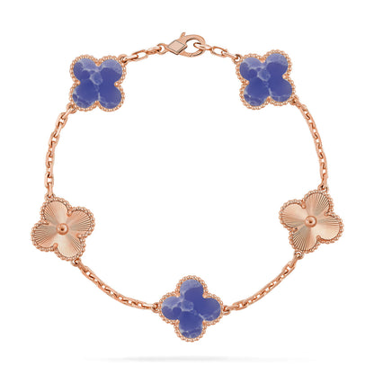 [LUXE NOBLE]CLOVER 5 MOTIF BLUE VEINS BRACELET COLLECTION