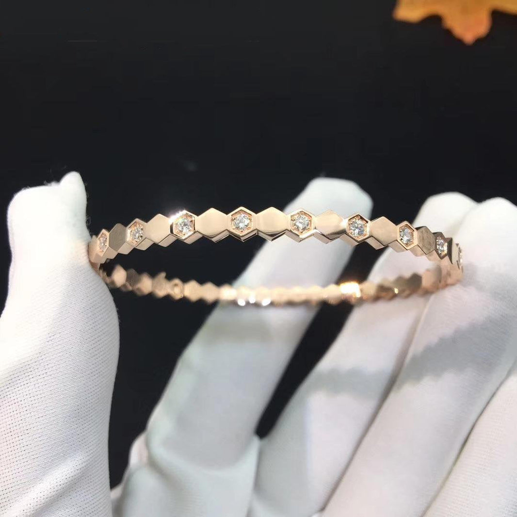 [LUXE NOBLE]BEE LOVE PINK GOLD DIAMOND BRACELET