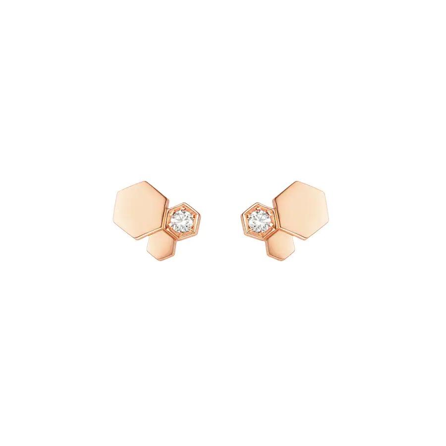 [LUXE NOBLE]BEE LOVE PINK GOLD DIAMOND EARRINGS