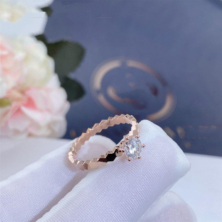 [LUXE NOBLE]BEE LOVE RING PINK GOLD 1 DIAMOND