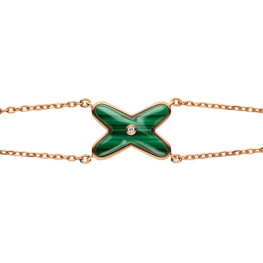 [LUXE NOBLE]JEUX BRACELET MALACHITE PINK GOLD 1 DIAMOND