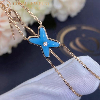 [LUXE NOBLE]JEUX BRACELET TURQUOISE PINK GOLD 1 DIAMOND