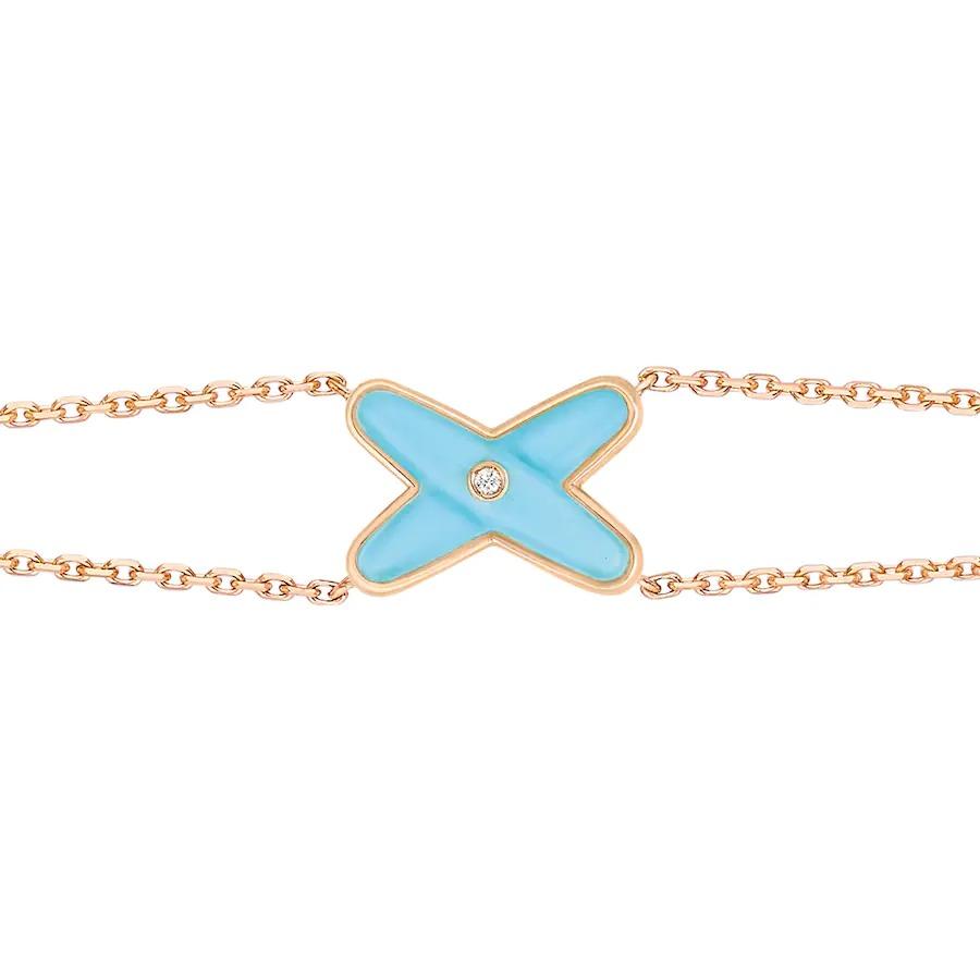 [LUXE NOBLE]JEUX BRACELET TURQUOISE PINK GOLD 1 DIAMOND