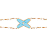 [LUXE NOBLE]JEUX BRACELET TURQUOISE PINK GOLD 1 DIAMOND