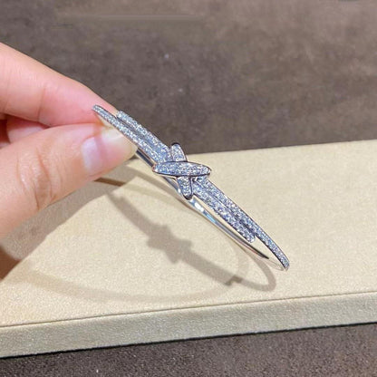 [LUXE NOBLE]JEUX DE ARMBAND DIAMANTEN SILBER