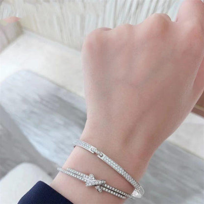 [LUXE NOBLE]JEUX DE ARMBAND DIAMANTEN SILBER