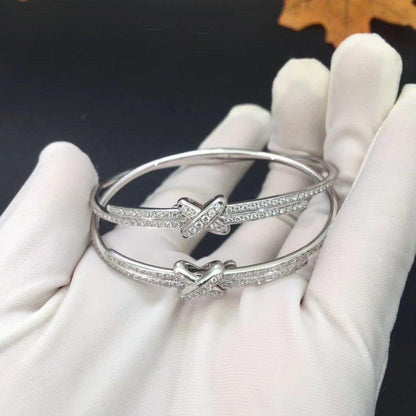 [LUXE NOBLE]JEUX DE ARMBAND DIAMANTEN SILBER