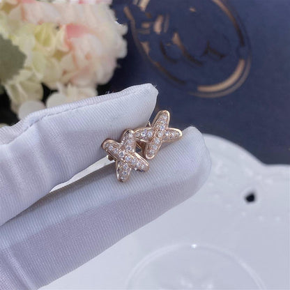 [LUXE NOBLE]ジュ・ド・ピンクゴールド ダイヤモンド イヤリング