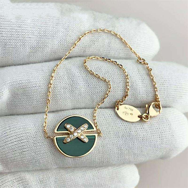 [LUXE NOBLE]JEUX DE BRACELET MALACHITE PINK GOLD DIAMONDS