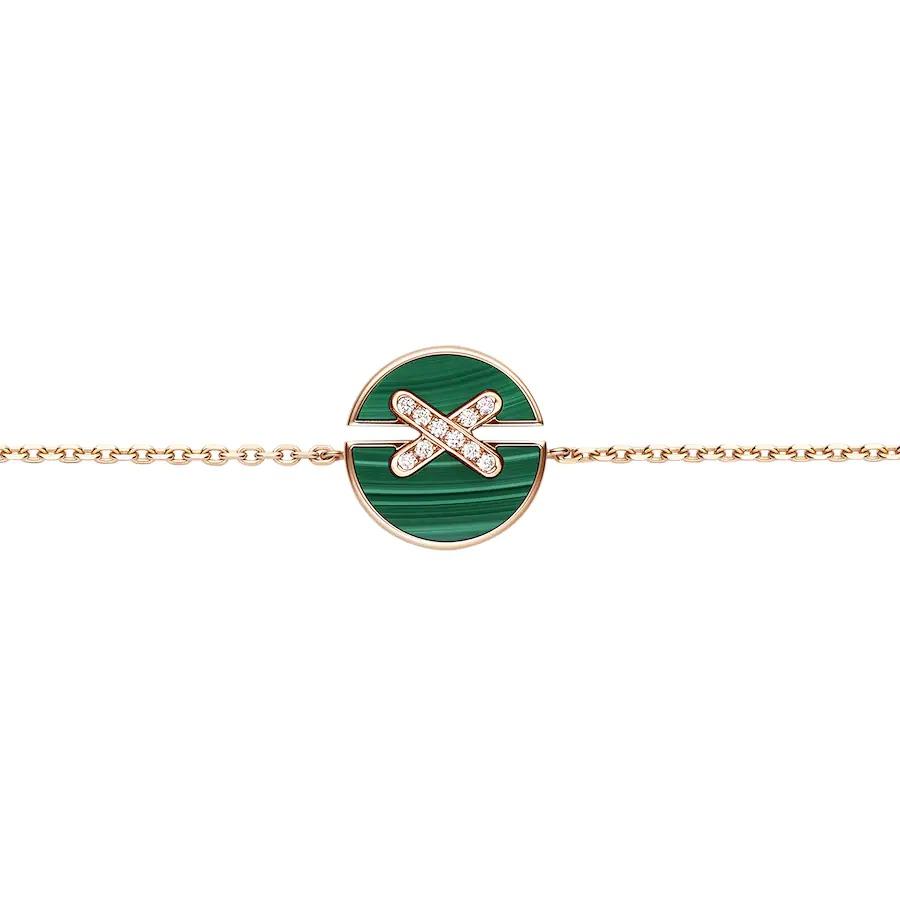 [LUXE NOBLE]JEUX DE BRACELET MALACHITE PINK GOLD DIAMONDS