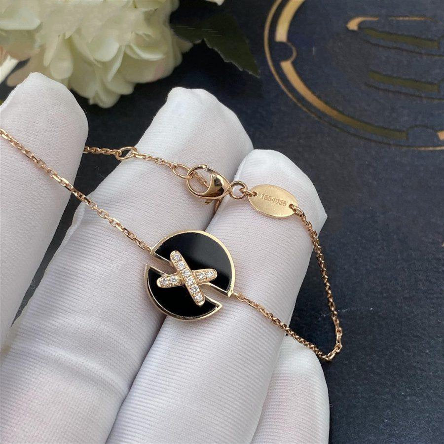 [LUXE NOBLE]JEUX DE BRACELET ONYX PINK GOLD DIAMOND