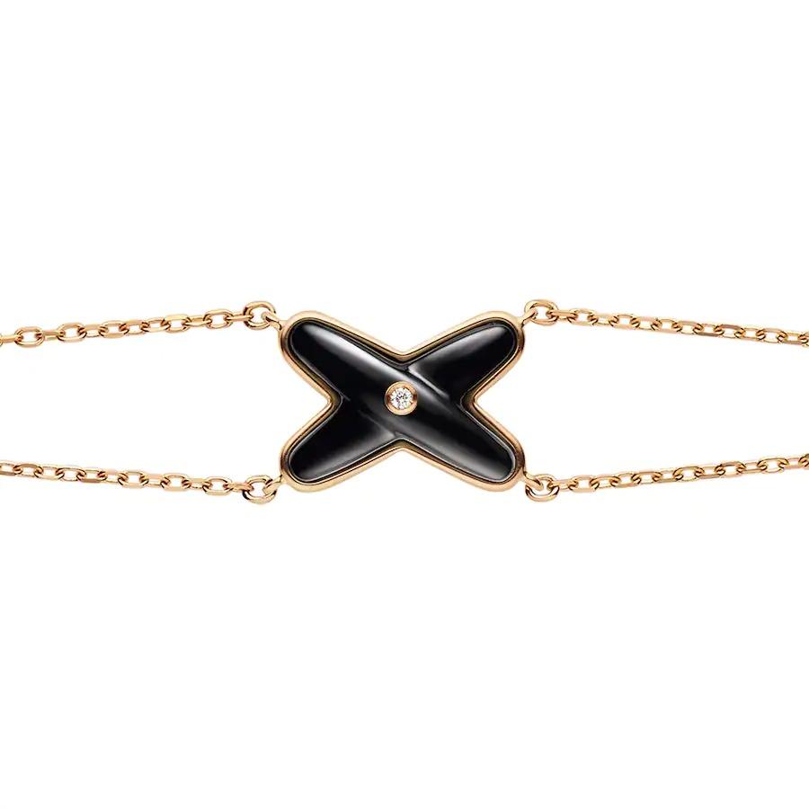 [LUXE NOBLE]JEUX BRACELET ONYX PINK GOLD 1 DIAMOND