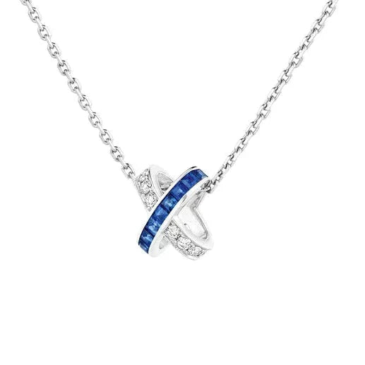 [LUXE NOBLE]LIENS DIAMOND SILVER NECKLACE