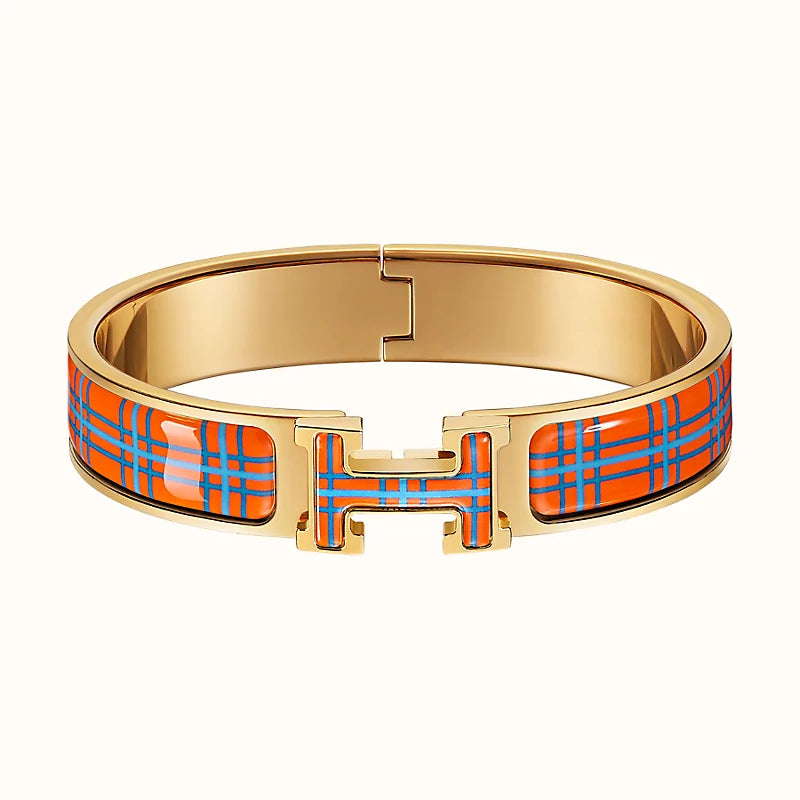 [LUXE NOBLE]H TARTAN BRACELET 12MM