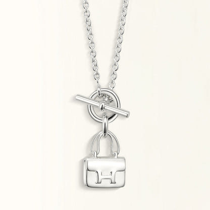 [LUXE NOBLE]POP H PEDANT SILVER NECKLACE