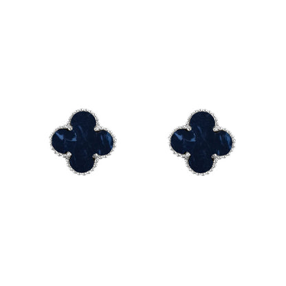 [LUXE NOBLE]CLOVER SILVER 15MM EARRINGS COLLECTION