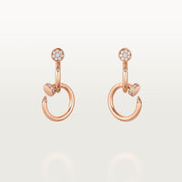 [Luxe Jewelry]JUSTE HALF DIAMOND DOUBLE EARRINGS