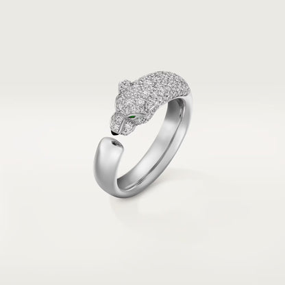 [Luxe Jewelry]PANTHERE HALF DIAMOND SMALL RING