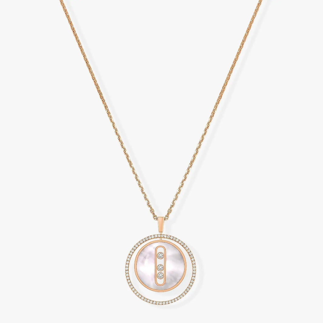 [LUXE]LUCKY MOVE MM NACRE BLANCHE DIAMOND NECKLACE