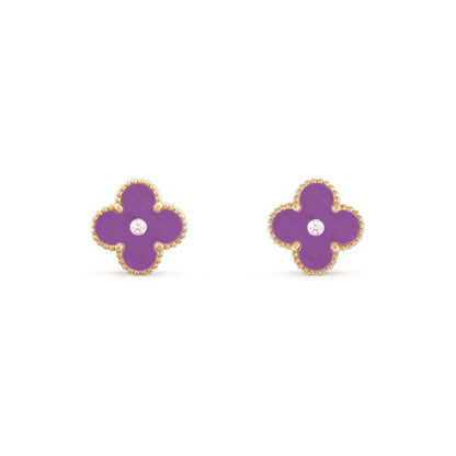 [LUXE NOBLE]CLOVER  15MM DIAMOND EARRINGS COLLECTION