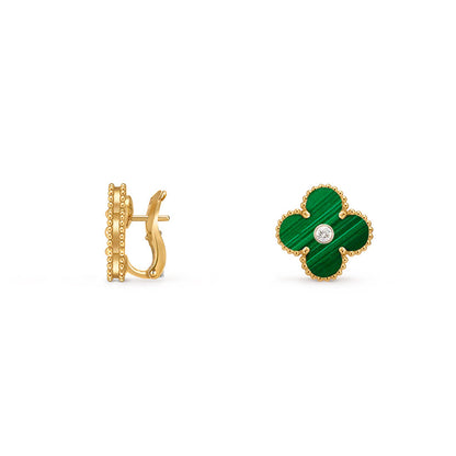[LUXE NOBLE]CLOVER 15MM MOP DIAMOND EARRINGS COLLECTION