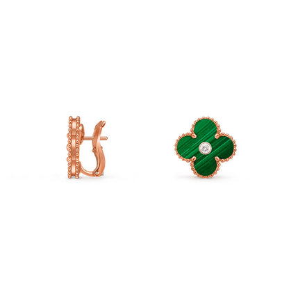 [LUXE NOBLE]CLOVER 15MM MOP DIAMOND EARRINGS COLLECTION
