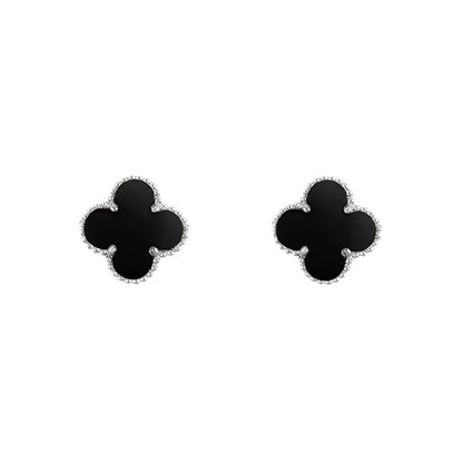 [LUXE NOBLE]CLOVER SILVER 15MM EARRINGS COLLECTION