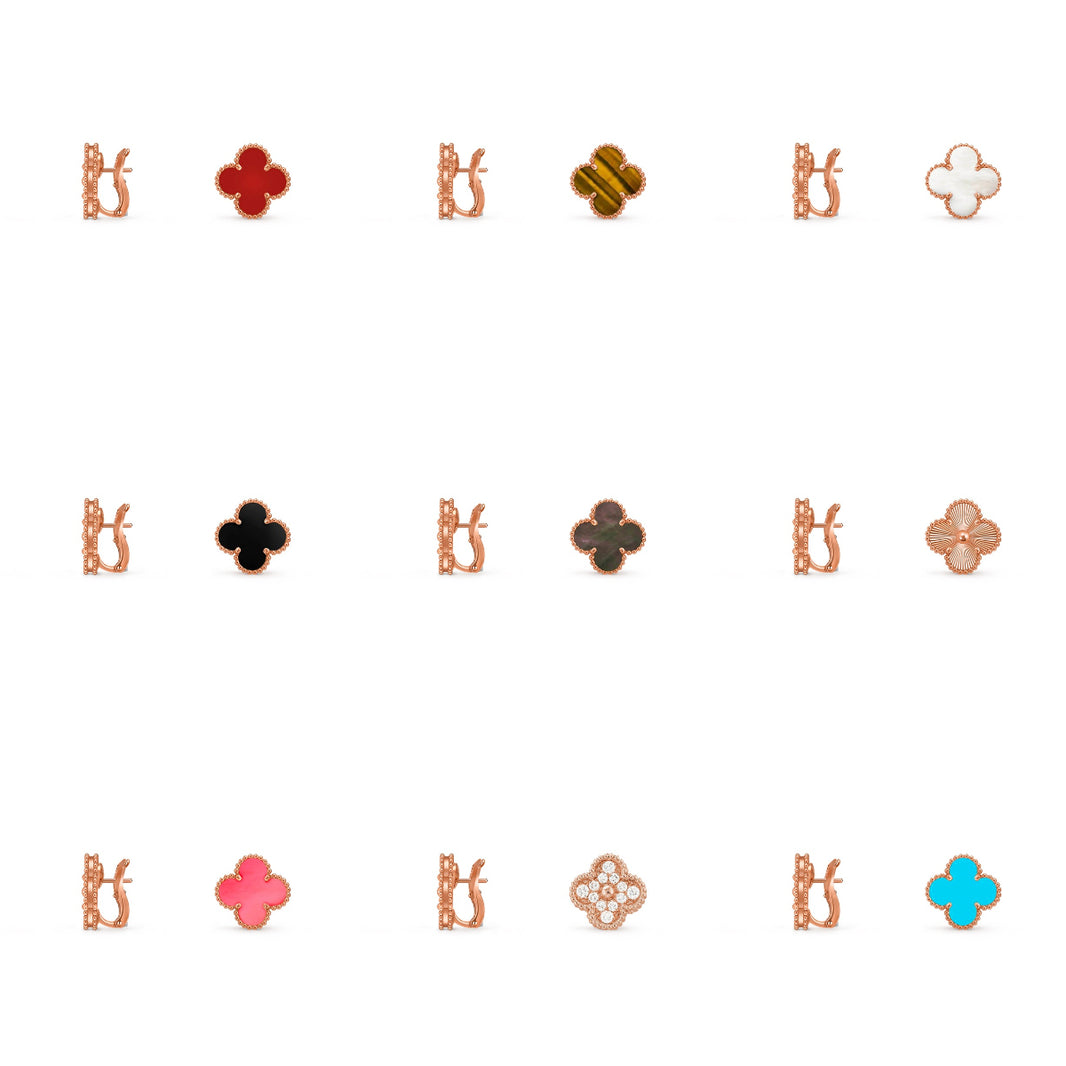 [LUXE NOBLE]CLOVER 15MM MOP EARRINGS COLLECTION