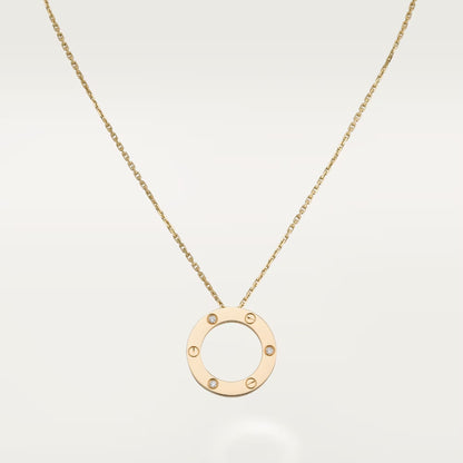 [Luxe Jewelry]LOVE NECKLACE 16MM 3 DIAMONDS