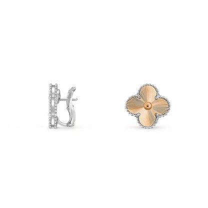 [LUXE NOBLE]CLOVER SILVER 15MM MOP EARRINGS COLLECTION