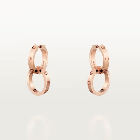 [Luxe Jewelry]LOVE 3.3MM DANGLE EARRINGS