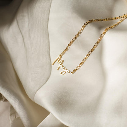Carrie Figaro Chain Name Necklace