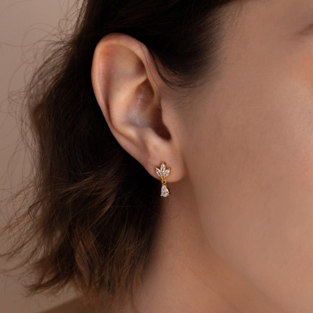 Marquise-Diamant-Ohrstecker