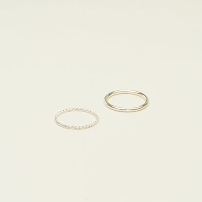 Minimalistisches Stapelring-Set