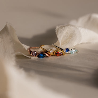 Toi et Moi Infinity Geburtssteinring