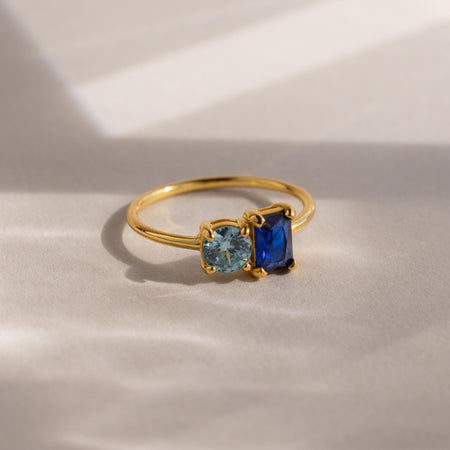 Toi et Moi Smaragd-Geburtssteinring