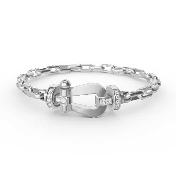 [LUXE NOBLE]FORCE LARGE HORSESHOE CLASP  METAL BRACELET